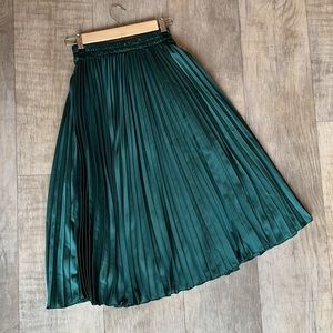 Kate Hewko Satin Pleated Skirt